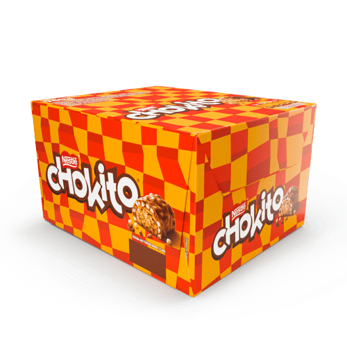 CHOKITO® Bombón Relleno y Cubierto de Copos de Arroz Display 30 Unidades de 32 g