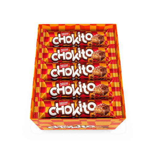 CHOKITO® Bombón Relleno y Cubierto de Copos de Arroz Display 30 Unidades de 32 g