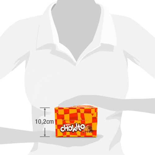 CHOKITO® Bombón Relleno y Cubierto de Copos de Arroz Display 30 Unidades de 32 g