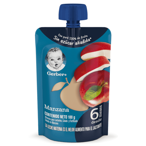 GERBER® Compota de Manzana en Pouch 100 g