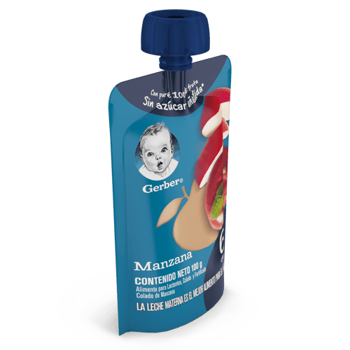 GERBER® Compota de Manzana en Pouch 100 g