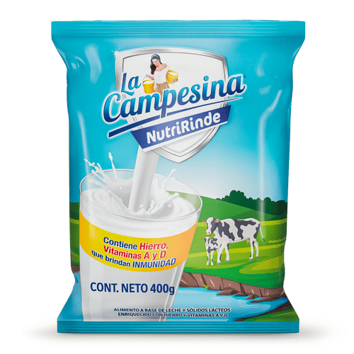 LA CAMPESINA® NutriRinde Alimento a base de leche y sólidos lácteos enriquecido 400g