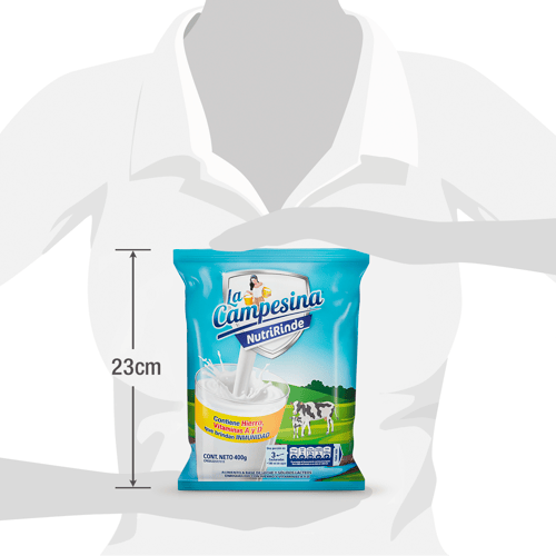 LA CAMPESINA® NutriRinde Alimento a base de leche y sólidos lácteos enriquecido 400g