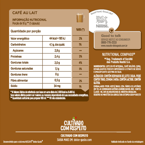 NESCAFÉ® DOLCE GUSTO Café Au Lait 16 cápsulas