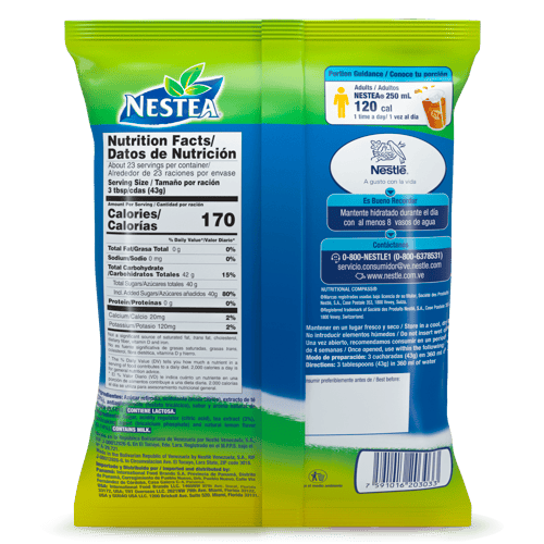 NESTEA® Bebida en Polvo Sabor a Limón Bolsa 1 kg