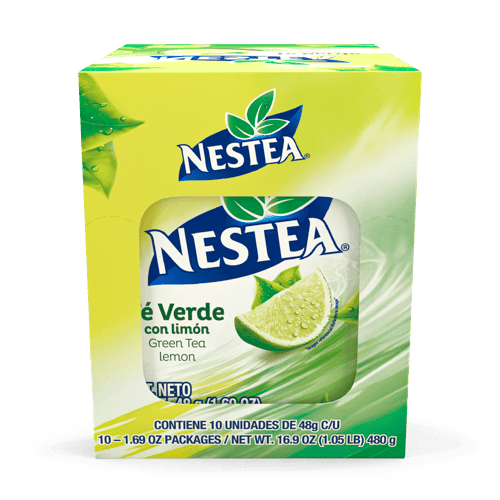 NESTEA® Té Verde con Limón Bebida en Polvo Display 10 Sobres de 48 g