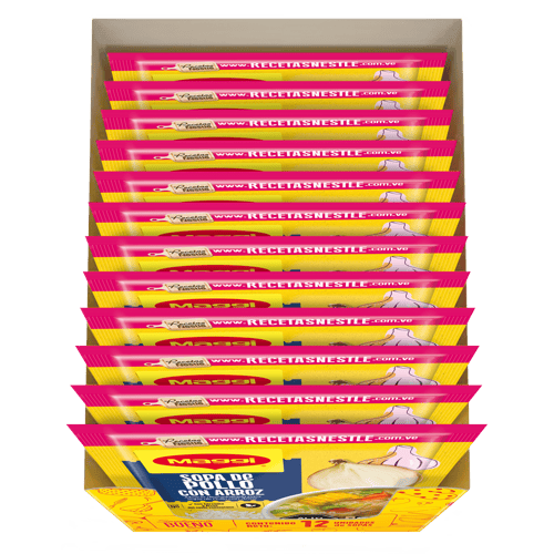 MAGGI® Sopa de Pollo con Arroz Display de 12 Sobres de 62 g