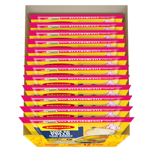 MAGGI® Sopa de Pollo con Arroz Display de 12 Sobres de 62 g