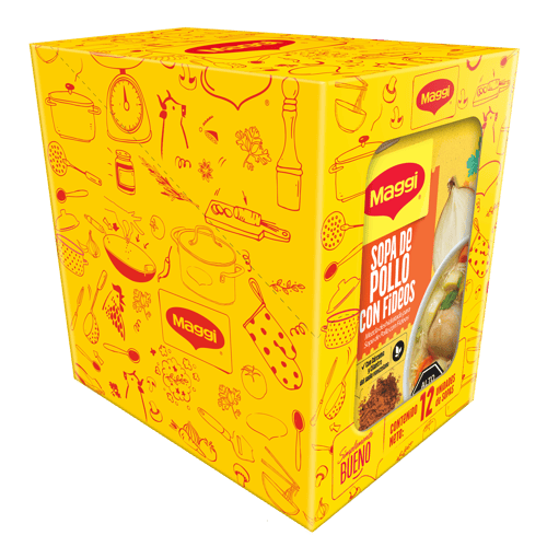 MAGGI® Sopa de Pollo con Fideos Display 12 Sobres de 62 g