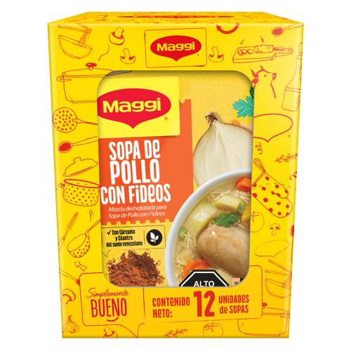 MAGGI® Sopa de Pollo con Fideos Display 12 Sobres de 62 g